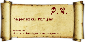 Pajenszky Mirjam névjegykártya